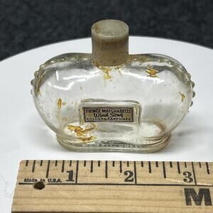 Vtg Prince Matchabelli Wind Song Mini Glass Cologne Bottle Royal Vanity Decor
